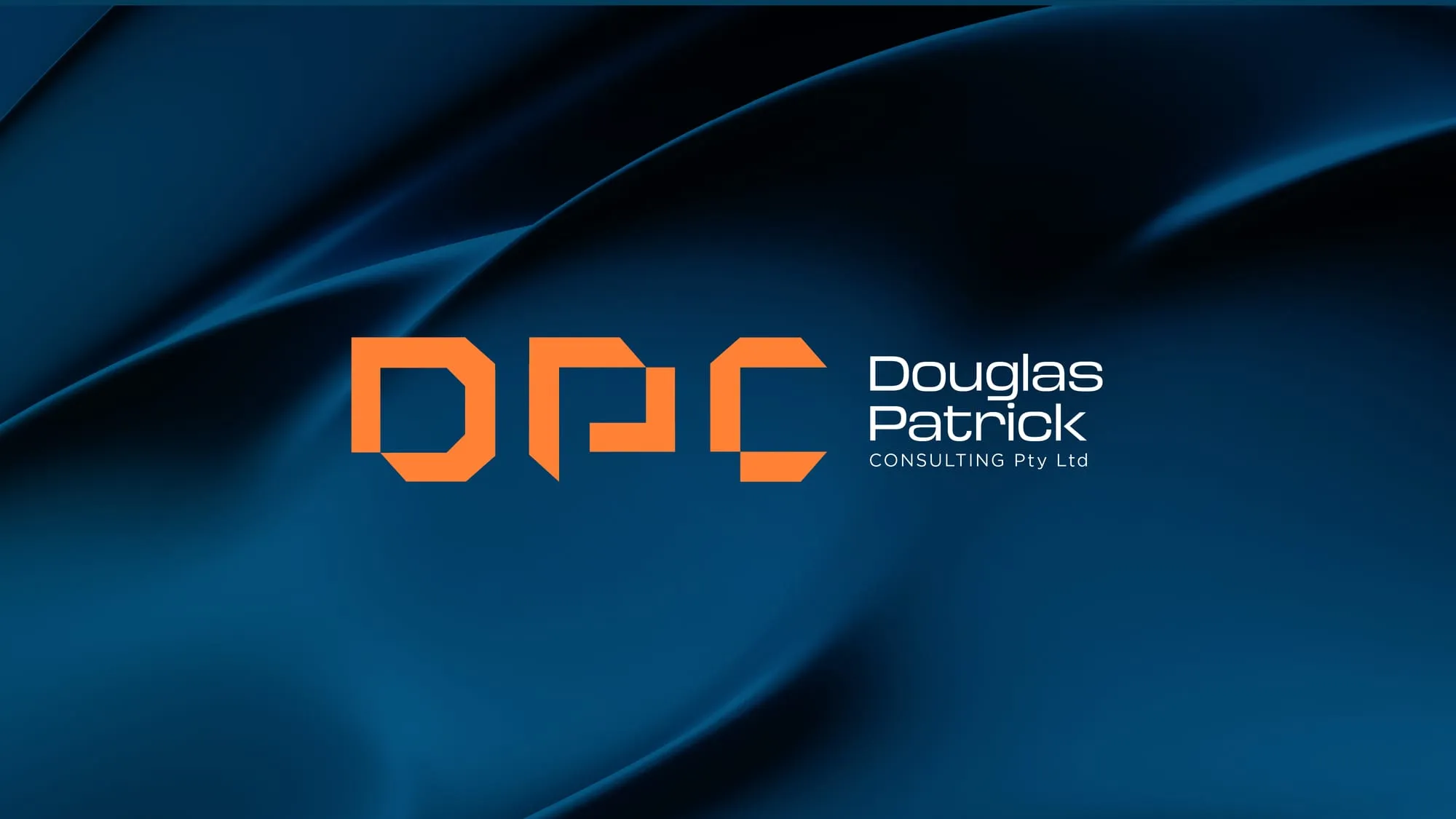 DPC brand identity on a rich navy backdrop