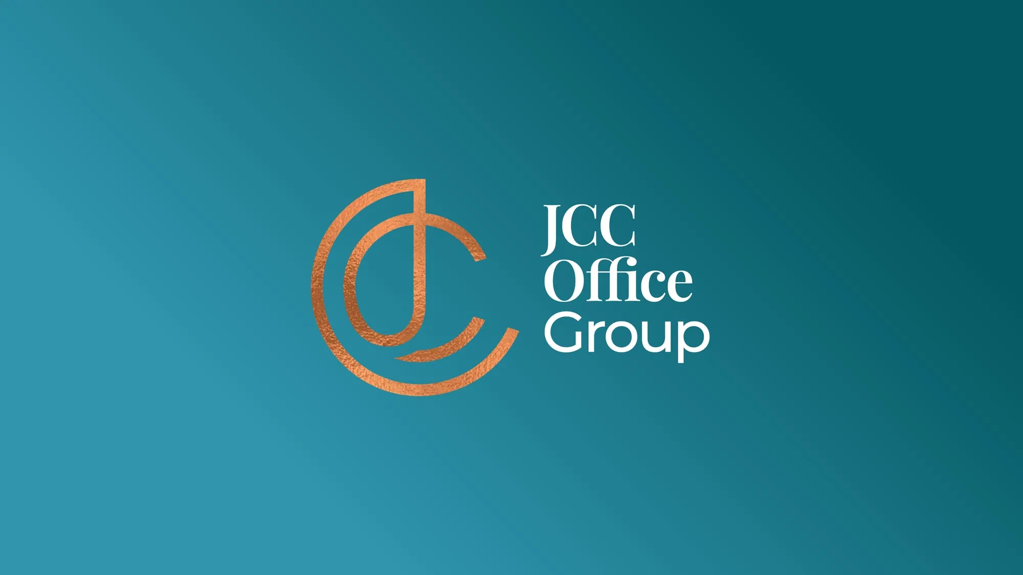 JCC Office Group logo on a teal gradient