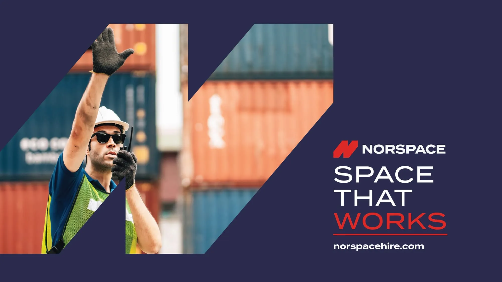 Norspace campaign artwork with the 'Space That Works' line